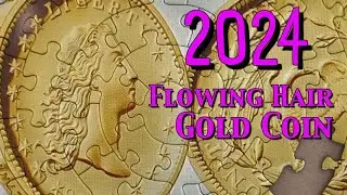 Moneda del 2024 de Oro del 230th Anniversary Flowing Hair