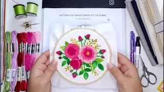 Roses Stitch-Along 🌹 Day 1 - Preparation: Materials and Pattern Transferring ✂️ Brazilian Embroidery