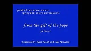 Jo Fraser: from the gift of the pope