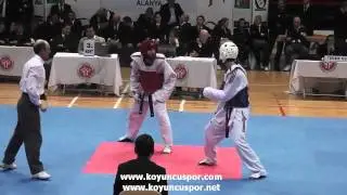 74kg Final - Ridvan Baygut vs Okan Simsek (2012 Turkish Senyor Taekwondo Championships)