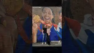 Katarina Johnson-Thompson & Jack Hunter-Spivey unveil their new #mural by @PaulCurtisArtwork #art