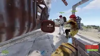 Raiding a group with cheating neighbors.. (We got away) #rust