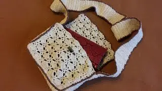 How to knit crochet bags of flax