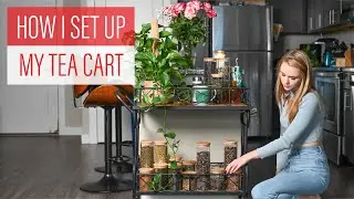 Tea Cart Makeover | Tea Table with Storage | Tea Storage DIY | Tea Station