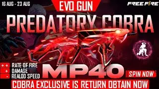 Evo Cobra Mp 40 Return In Free Fire | Next Faded Wheel Event 2022 | Anniversary Special Evo Return