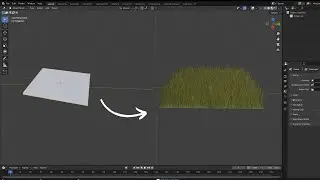 Blender 1 min Grass Tutorial | How to create grass in blender #tutorial