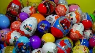 80 Surprise Eggs Kinder Surprise SpongeBob Toy Story Cars Spider man Hello Kitty MARVEL Heroes!