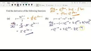 Tutorial: Differentiation exponential function y=a^f(x) (Question 2 of 5)