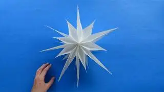 Sterne basteln mit Butterbrottüten aus Papier für Weihnachten. Einfache Weihnachtssterne falten. ⭐