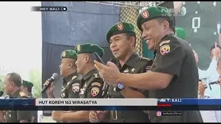 NET. BALI - PERINGATI HUTNYA KE 56 KOREM 163 WIRASATYA GELAR SYUKURAN