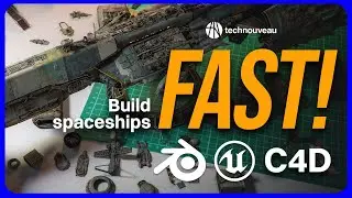 Blender Tutorial: BMS Modelshop Greebles asset pack (4K) - Technouveau 0006