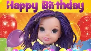Mal and Evie Toddlers - Mal's birthday party - Descendants 2 - Maleficent Anna Elsia  Toys In Action