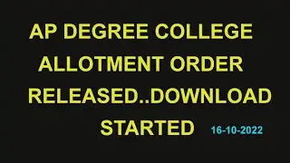 AP DEGREE ALLOTMENT ORDER DOWNLOAD AP DEGREE ALLOTMENT ORDER DOWNLOAD DEGREE ALLOTMENT DOWNLOAD