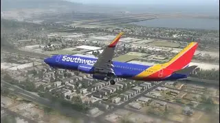 San Francisco Runway 1Left Southwest 737-800 | X-Plane 11 Ultra Graphics