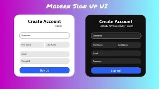 C# Modern Sign Up Form | Dark & Light Theme (Guna2 UI Design)