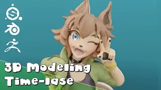 ZBrush and Blender Modeling - 3D Character - Time-lapse // Polt ✌️