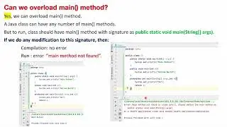 Can we overload main() method in java | Core Java Interview Question