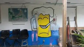 An Ice Cold Beer Graffiti Time Lapse
