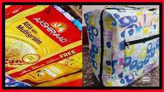 Reuse Aata Bag for Underbed Organization ,Old Clothes Reuse Ideas, Underbed Storage Bag