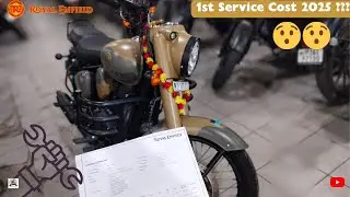 First Service🔥|| Royal Enfield Classic 350❣️|| Commando sand ||  कितने की पड़ी ??|| Real हाथी 🙏
