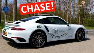 POLICE CHASE - Porsche 911 Turbo S and Audi RS7