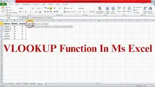 Vlookup Function In Ms Excel