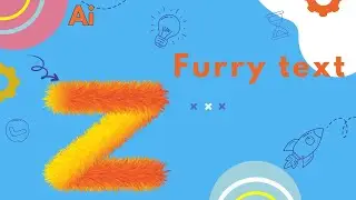 Illustrator-How To Create a Furry Text in Illustrator.