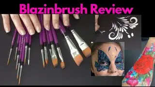 Blazinbrush Review - Marcela Bustamante Face Paint Brush Line~ Arielpaints