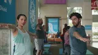 Florida Blue - TV Commercial - Background work :08 Seconds in. Yoga Scene