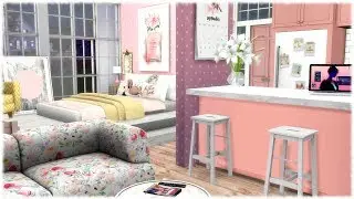 The Sims 4: Speed Build // MICRO GIRLY APARTMENT