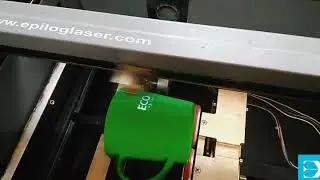 Лазерная гравировка кружки с поверхностью soft touch  на нашем производстве