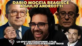 DARIO MOCCIA REAGISCE a GIULIO ANDREOTTI (lo spot dei videofonini, i film e le battute di Troisi)