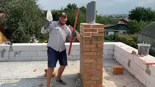 Кладка Кирпича на манку, потому-что цемент закончился