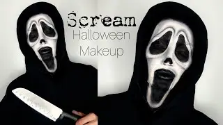 SCREAM Ghost Face Makeup Tutorial!! Easy Halloween Look