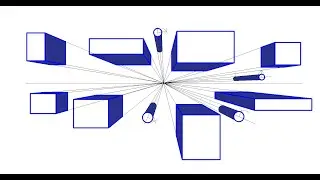 1-Point Perspective: Futuristic Layout (Autocad, Technical Drawing)