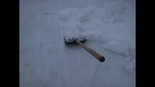 Хитрости мастера при уборке мокрого снега 👍 Tricks of the master when cleaning wet snow 👍