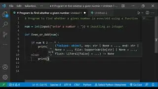 Python Program to find Even/Odd numbers using function!