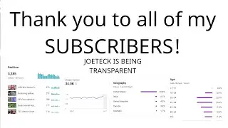 Thank you Subscribers | Being Transparent | JoeteckTips