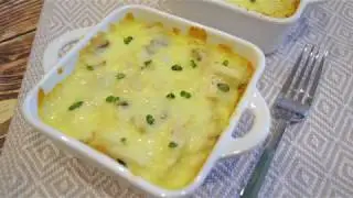 Грибной жюльен с курицей и моцареллой