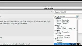 vBulletin - Using Advertising Features