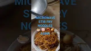 Microwave Fried Noodles 🐖 🌰 🍤 ASMR 