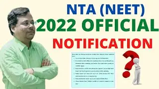 NTA (NEET ) 2022 Official Notification | 