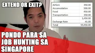 Magkano kailagan ihandang pera ng JobSeeker sa Singapore I Boss J TV