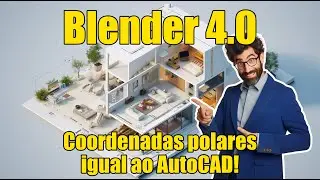 Blender 4.0: Use coordenadas polares do AutoCAD!