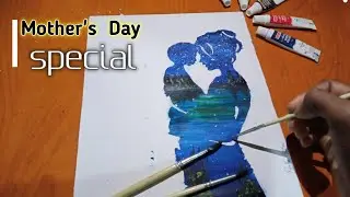 MOTHER'S DAY SPECIAL DRAWING || Happy Mother's Day | How to make gift for mother's day easy| 