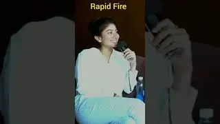 Rapid fire round with Sai Pallavi #saipallavi #rapidfire