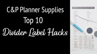 Cloth and Paper Planning Supplies: Top 10 Planner Hacks To Label Your Dividers