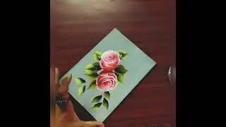 How to paint a Rose in Acrylics | Easy Steps Painting | Easy Painting Ideas | Red Rose Painting