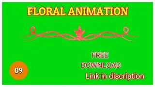 Floral Reveal Animation 09 : Green Screen, Free Download, Link in descriptions