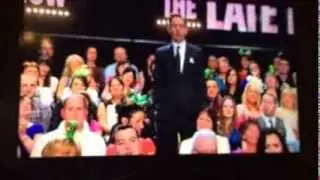 Dunmanway Town Player Dan O Donovan at the late late show with the wife Susan and the mother in law.